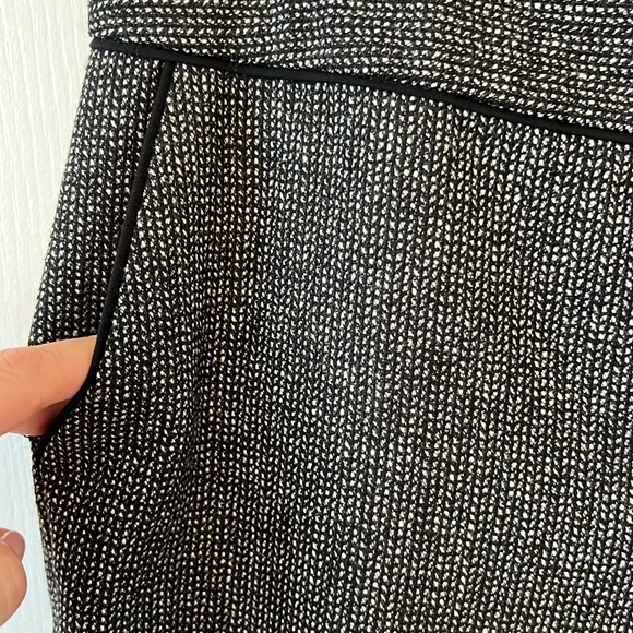 Classiques Entier - BLACK ivory TWEED wool blend cuffed dress pants - Picture 6 of 12